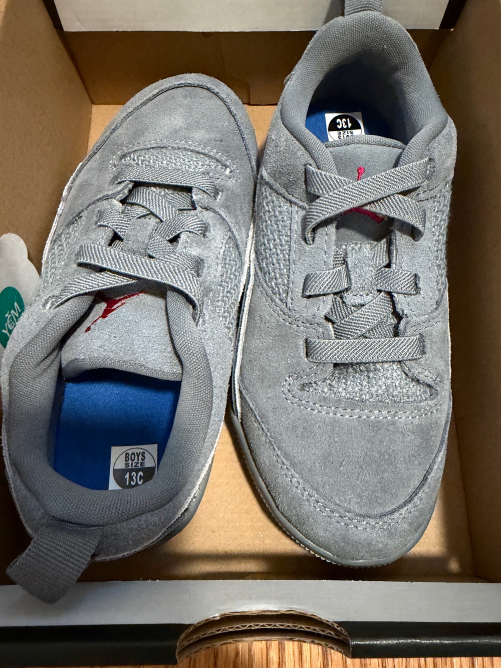 Nike Kids Sneakers Grey with Red Accents